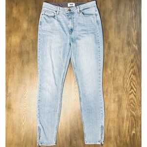 PAIGE Hoxton Ankle Jeans Womens Light Wash Zipper Ankle High Rise Denim sz 30